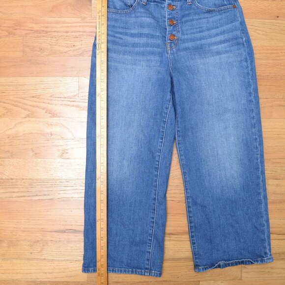 Madewell Slim Wide-Leg Crop Jeans Womens 28P - Picture 4 of 6
